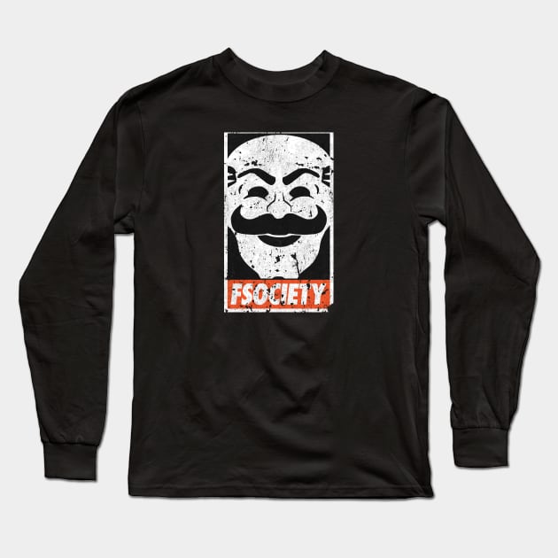 fsociety - Vintage Long Sleeve T-Shirt by JCD666